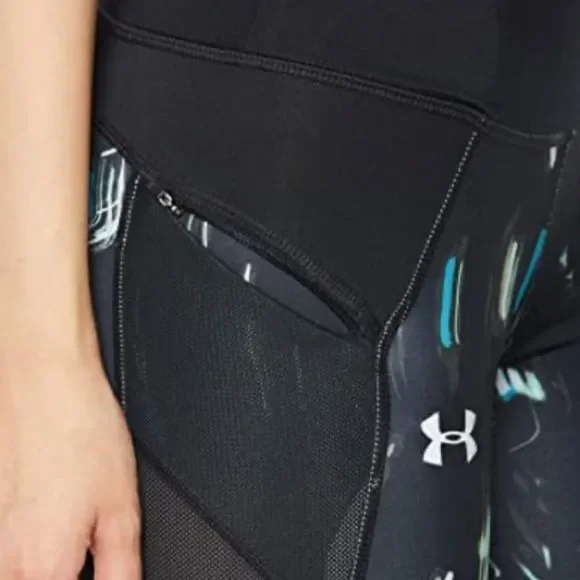 NWT Under Armour Speedpocket Run Printed Crop S - Picture 3 of 11